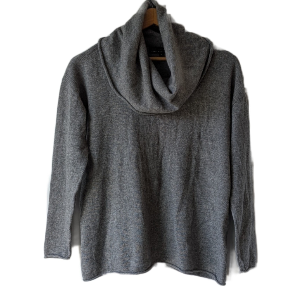 Vintage Women's Gray Cashmere Cowl Neck Sweater Sz S